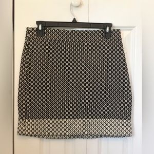 NWT Loft Black & Ivory A-line Skirt